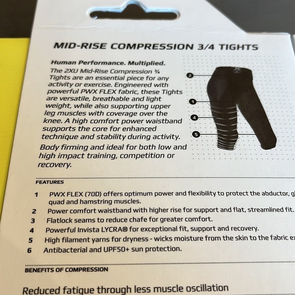 BNWT 2XU mid-rise compression 3/4 tights - Picture 3 of 8